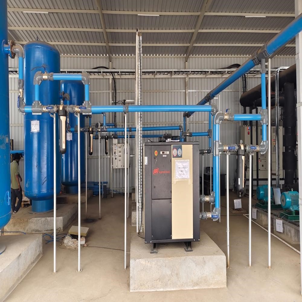 Compressor dryer and filter piping system