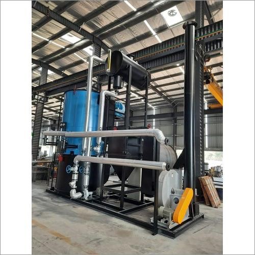 Industrial boiler with chimney and thermic system