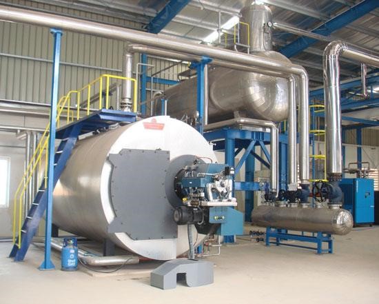 Industrial boiler installation