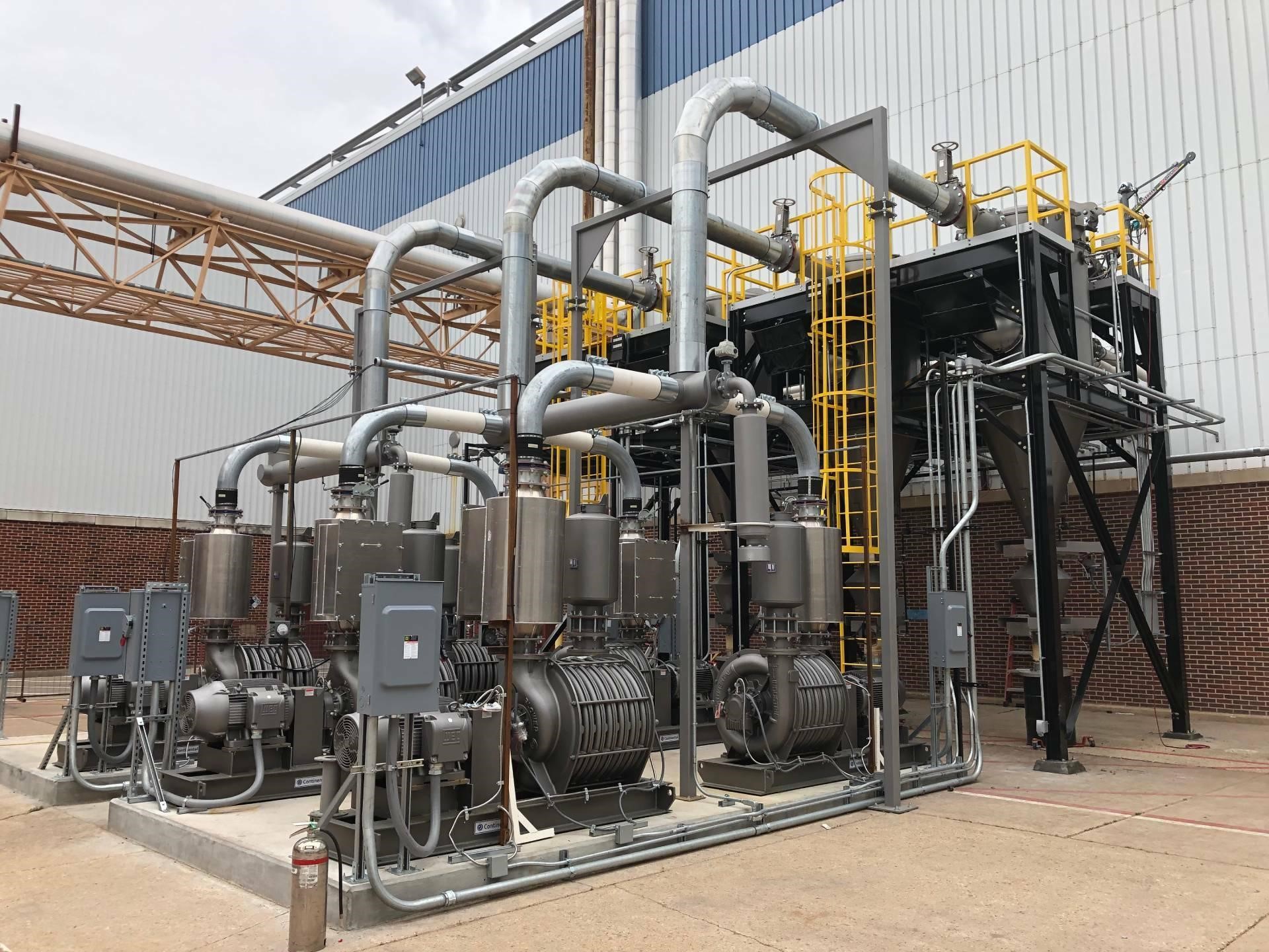 Industrial vacuum pipeline distribution system for process applications
